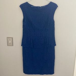 Royal blue dress.  Size 14.  Worn 1 time